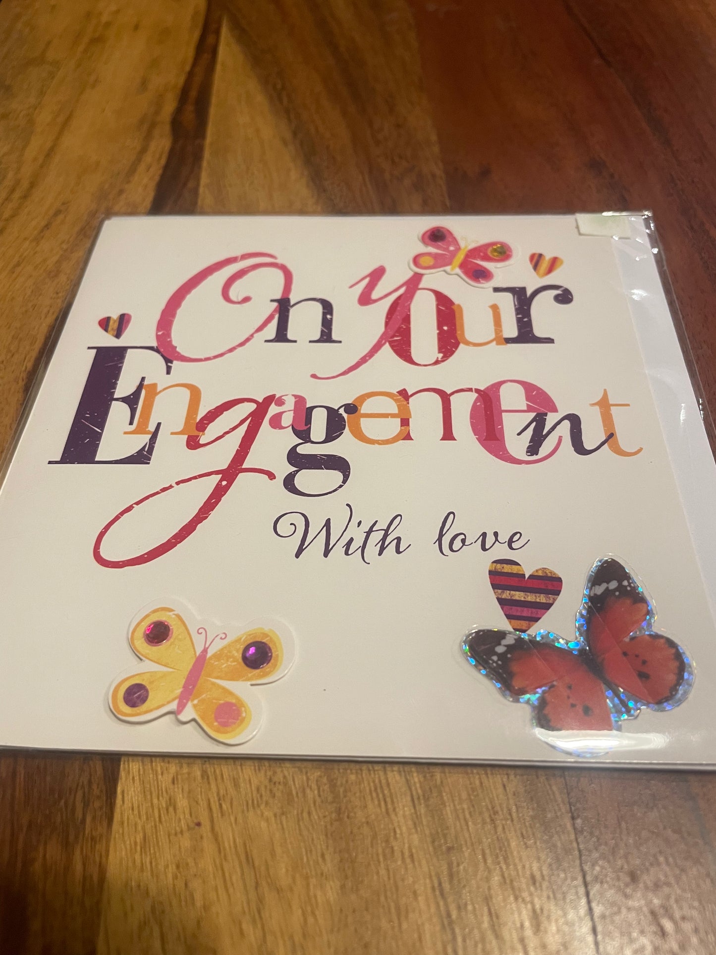 Engagement With Love Card