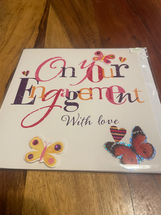 Engagement With Love Card