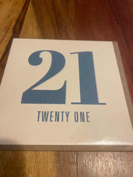 21st Birthday Card