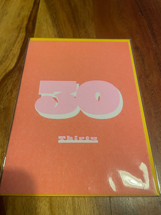 30th Birthday Card