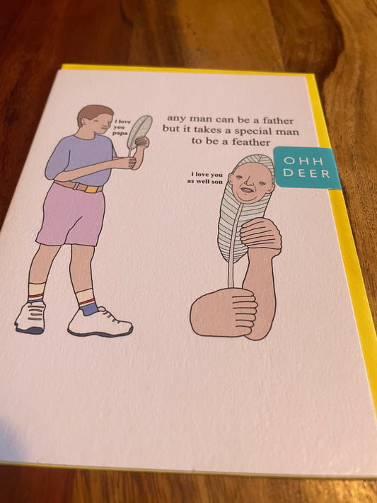 Feather Father Card