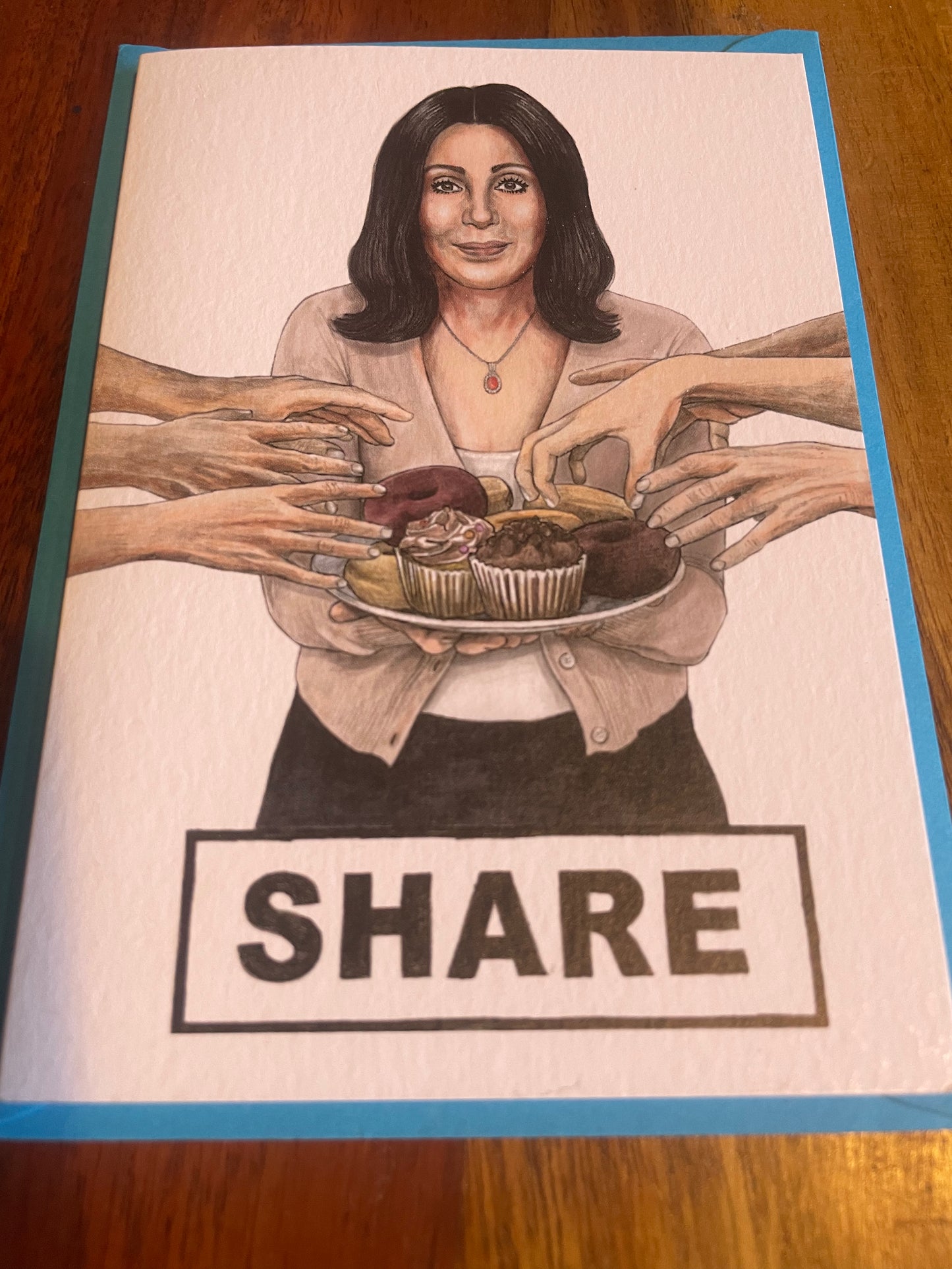 Share With Cher Card -Blank inside