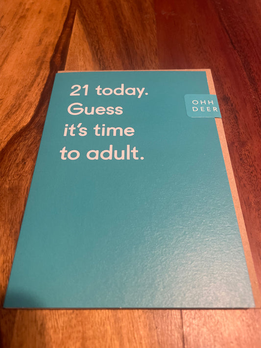 21st Birthday Card