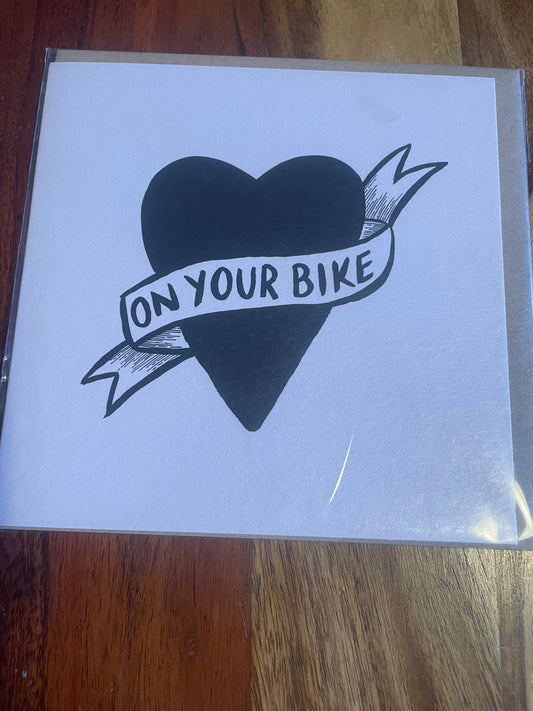 On Your Bike Card - Blank inside