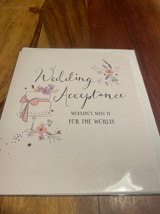 Wedding Acceptance Card