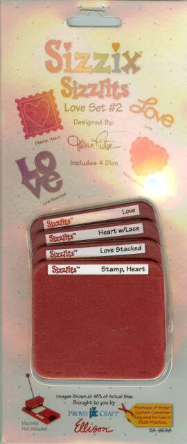 Sizzix Sizzlits Love Set #2    4 Set Dies