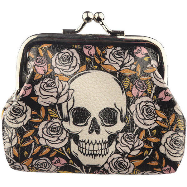 Skull & Roses Tic Tac Purse