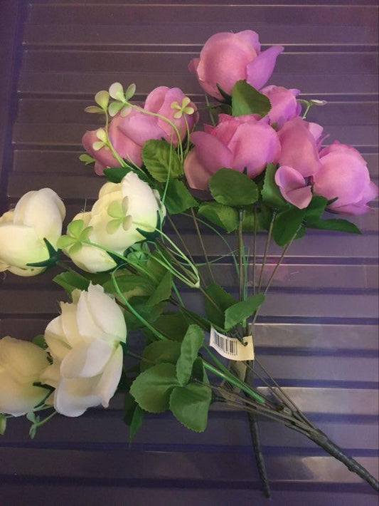 Bunch Of Artificial Silk Flowers Roses