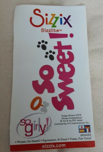 Sizzix Sizzlits So Sweet Die 9.5cm x 6.5cm approx.