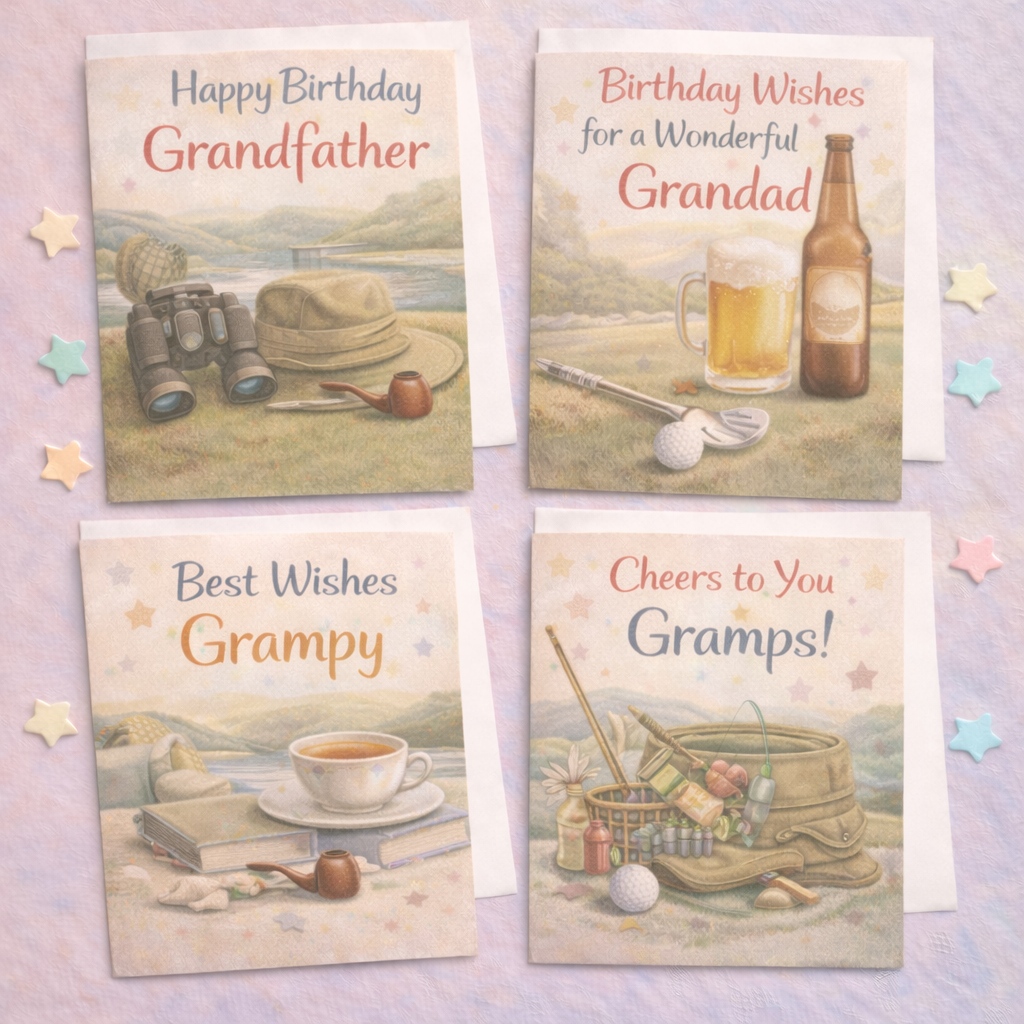 grandad cards collection featuring thoughtful sentimental and light hearted designs for celebrating grandads