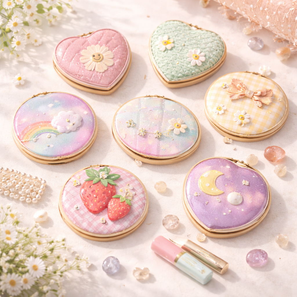compact mirrors collection featuring portable stylish designs for everyday use gifting and on the go touch ups