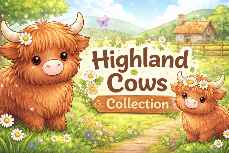 highland cow gifts and homeware featuring charming scottish countryside inspired designs