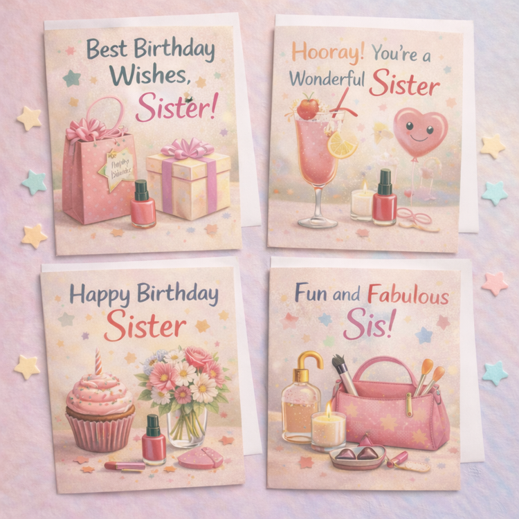 sister birthday cards collection featuring heartfelt fun designs for celebrating sisters of all ages