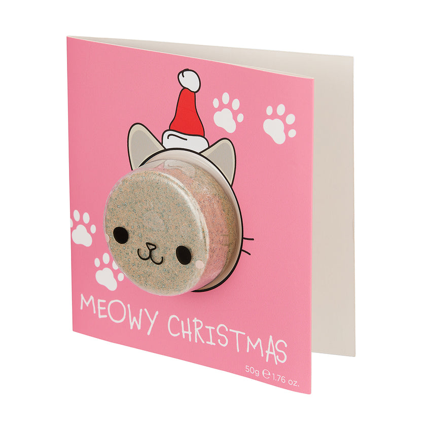 Bubble T Meowy Christmas Card Bath Bomb