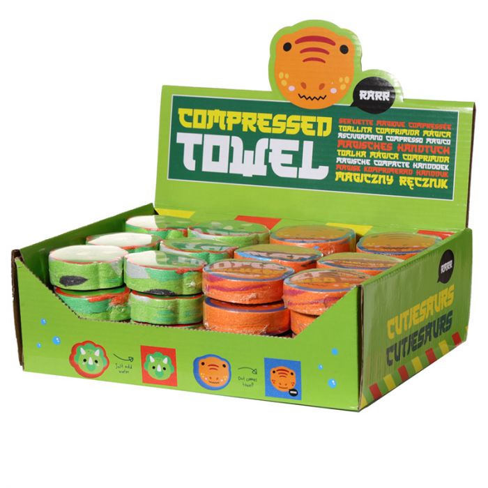 Dinosaur Compressed Towel