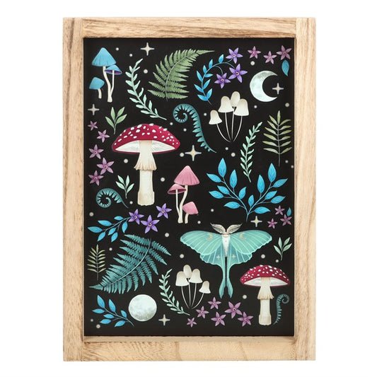 Dark Forest Wooden Framed Wall Print