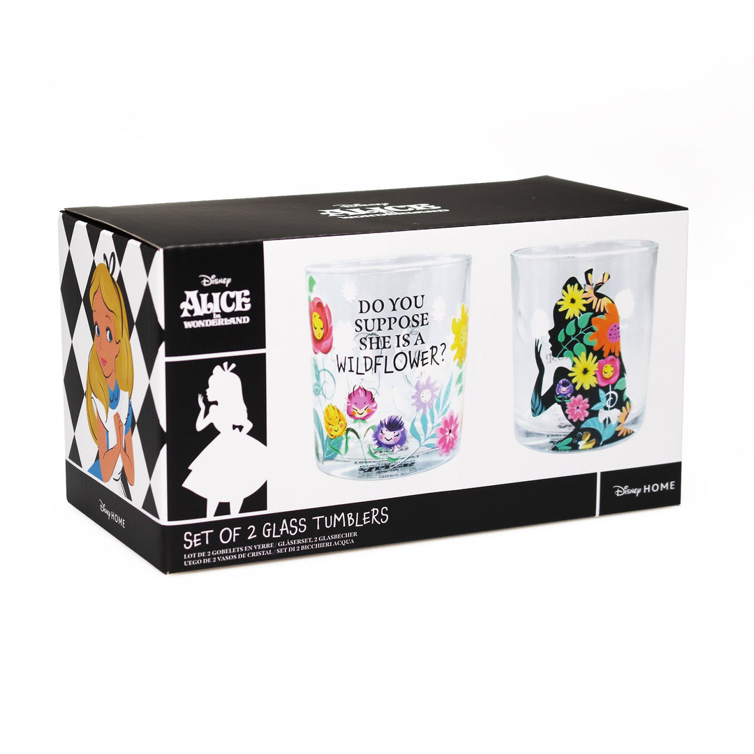 Disney Alice in Wonderland Glass Tumblers