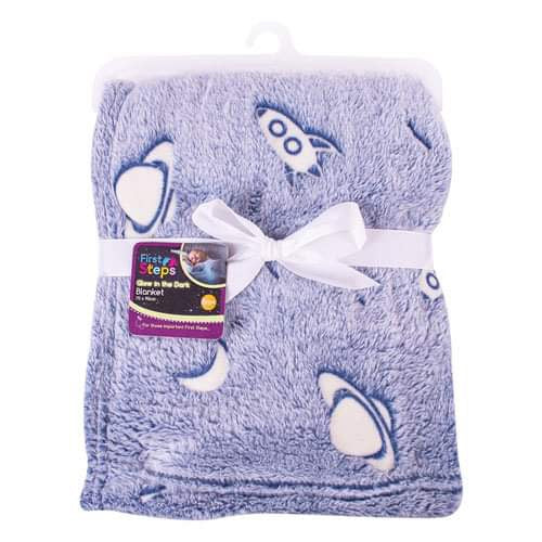 Stars and Planets Glow in the Dark Baby Blanket