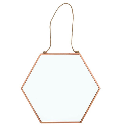 Geometric Metal Frame Glass Mirror