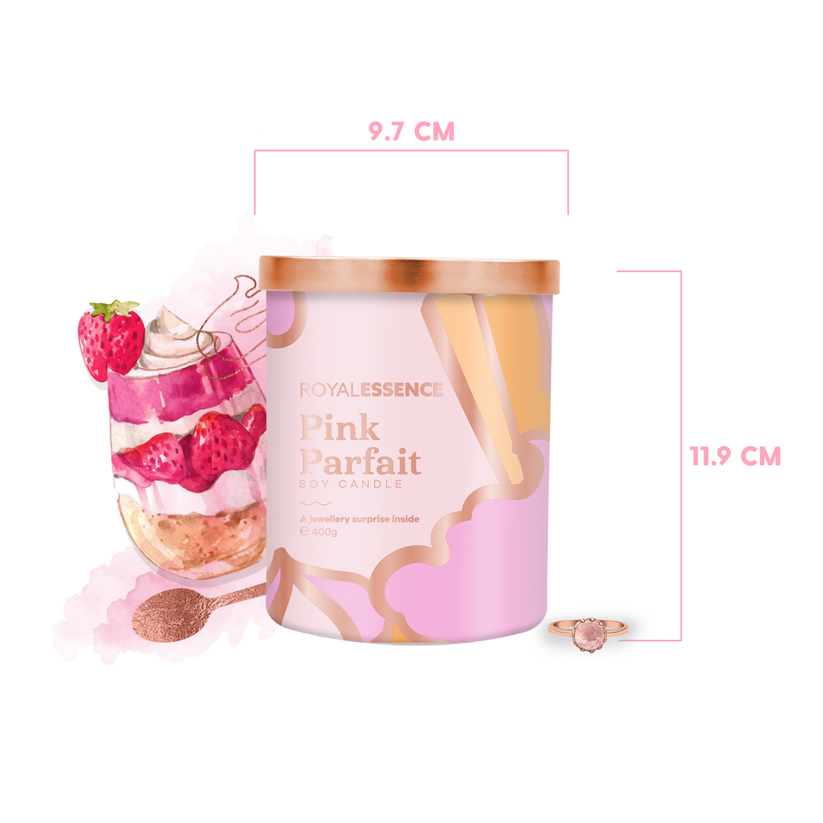 Royal Essence Pink Parfait (Earrings)