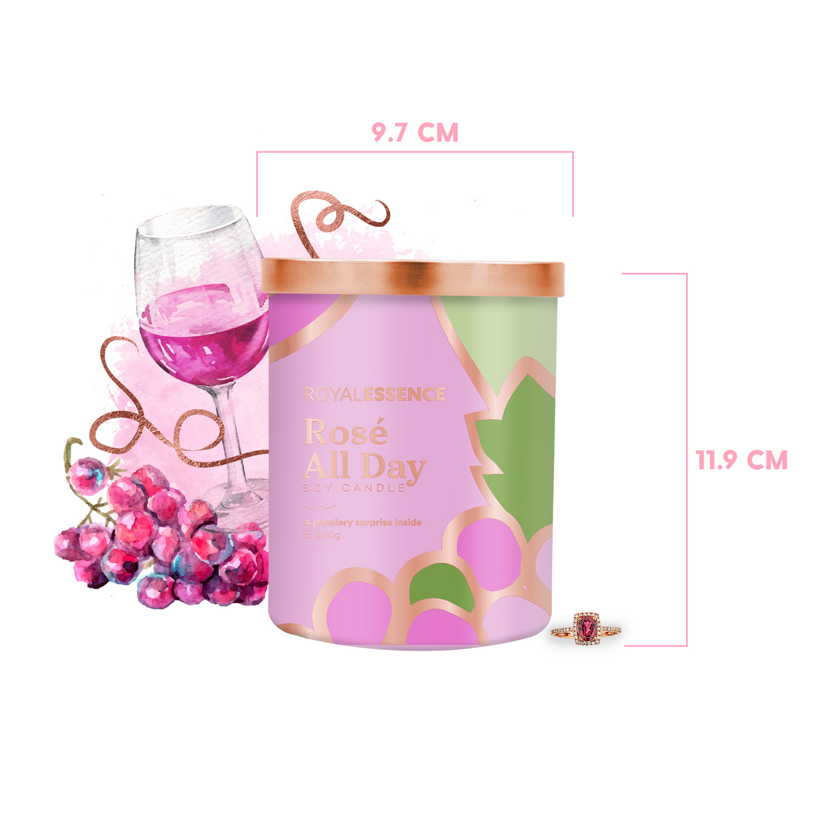 Royal Essence Rose All Day (Earrings)