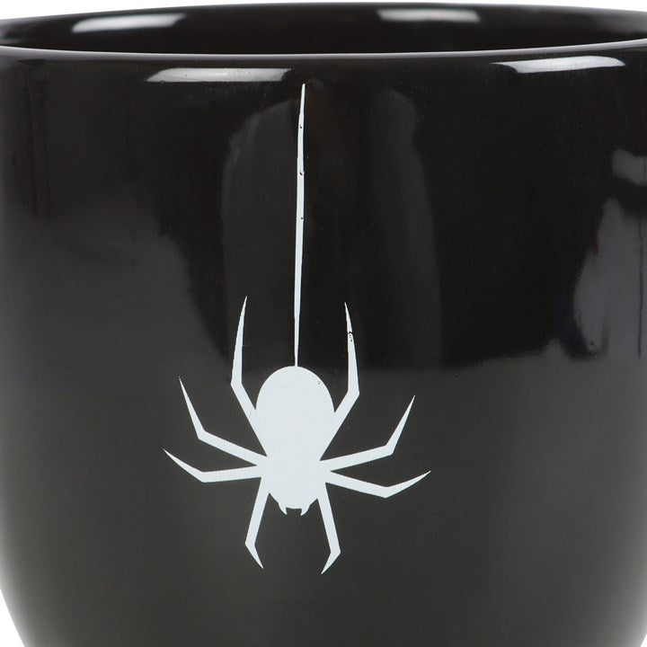 Black Spider Ceramic Teacup