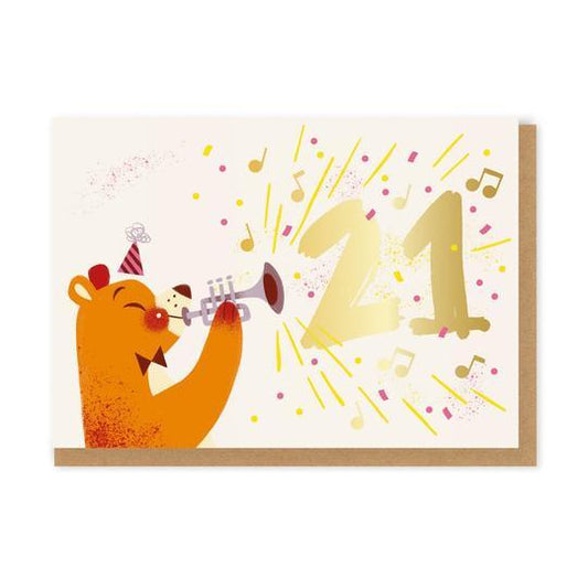 21st Birthday Card-Trumpet