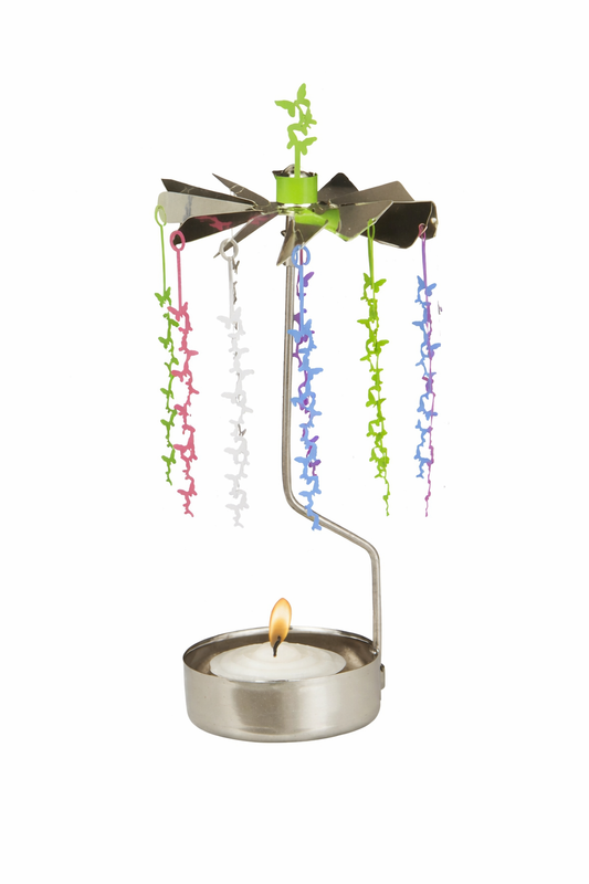 Butterflies Spinning Carousel Tea Light Candle Holder