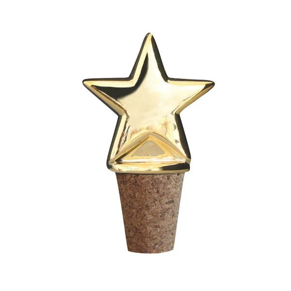 you’re a star wine bottle cork, ceramic and cork design with a gold star, perfect for wine lovers and as a gift for dinner hosts or celebrations