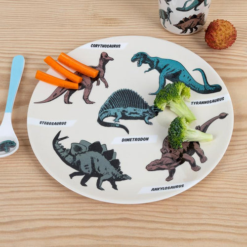 Dinosaur Dining Set (Plate, Beaker, Spoon)