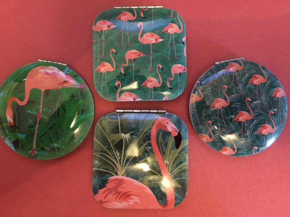 Flamingo Compact Mirror