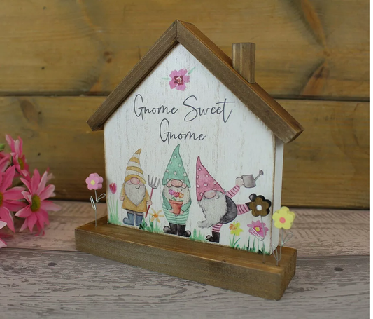Gnome Sweet Gnome Wooden  Decoration
