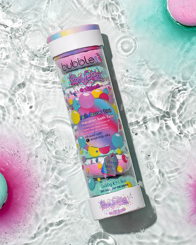 Bubble T Rainbow Confetea Macaron Bath Bomb Fizzers