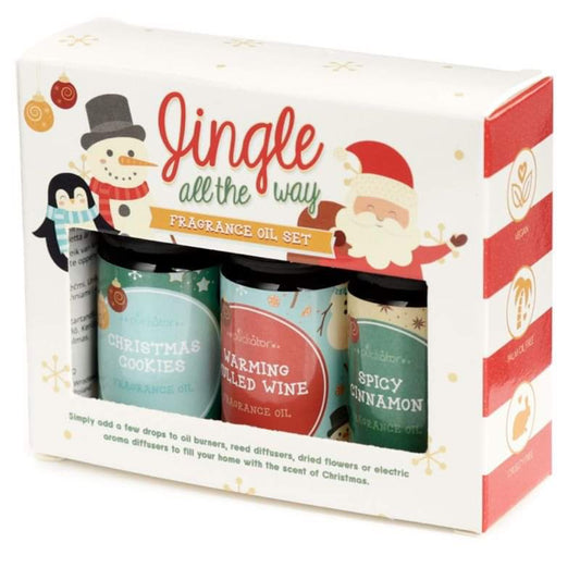 eden set of 3 christmas jingle all the way fragrance oils, includes cinnamon, mulled wine, and christmas cookie, ideal for creating a festive atmosphere