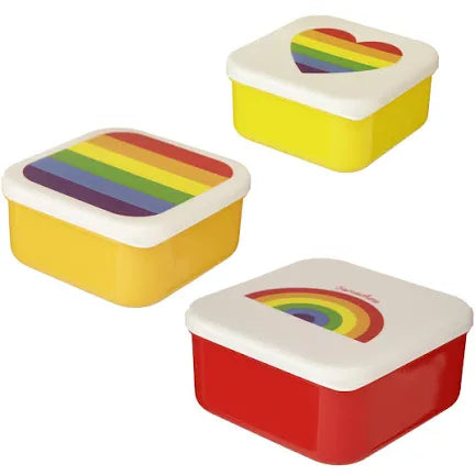 Set of 3 Rainbow Lunch Boxes