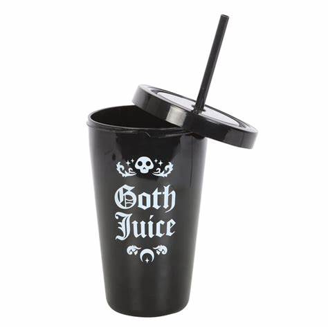 Goth Juice Plastic Tumbler With Straw (500ml)