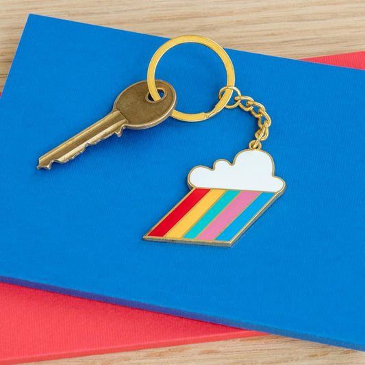 Rainbow & Cloud Key Ring