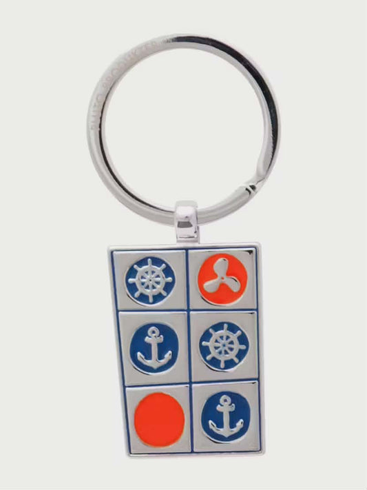 nautical key ring metal polished finish coastal style accessory for keys bags or lanyards
