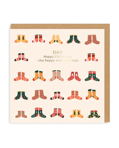 Dad Happy Christmas New Socks
