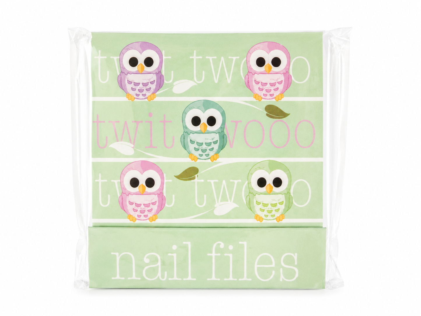 owl matchbook nail files green variant, compact pocket sized nail care set, perfect for handbags travel or beauty kits
