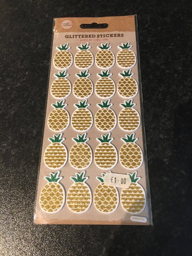 Glittered Stickers Pineapple