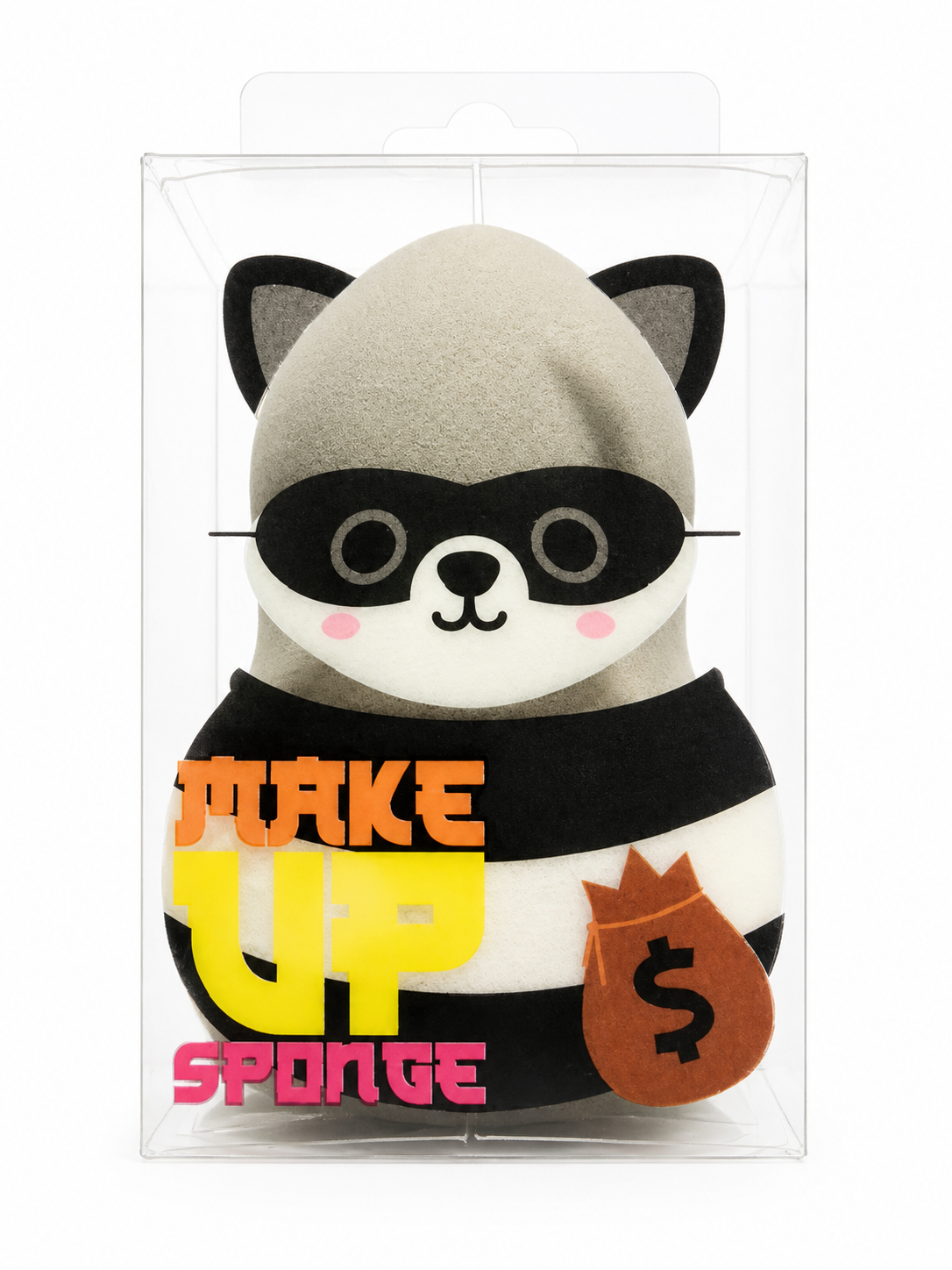 makeup sponge blender raccoon design, soft blending tool, perfect for applying foundation concealer and powders evenly