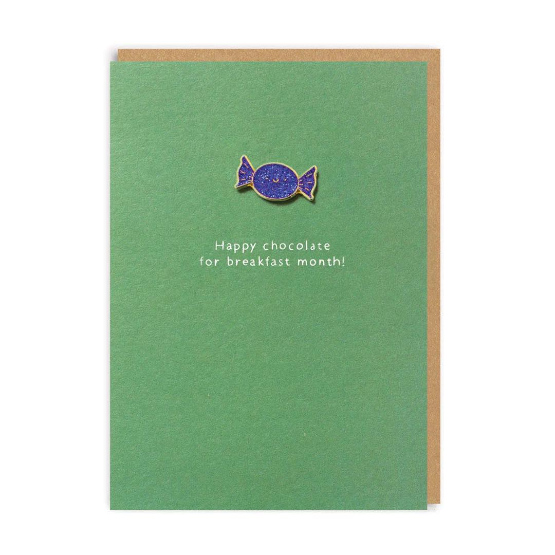 Happy Chocolate for Breakfast Month Christmas Card