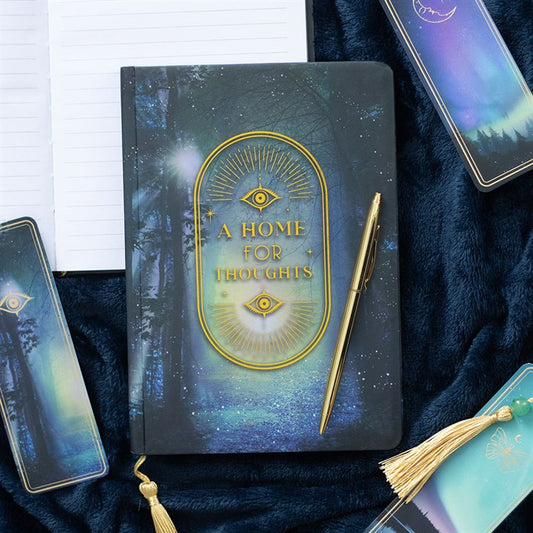 home for thoughts enchanted woods a5 journal styled in calm home setting