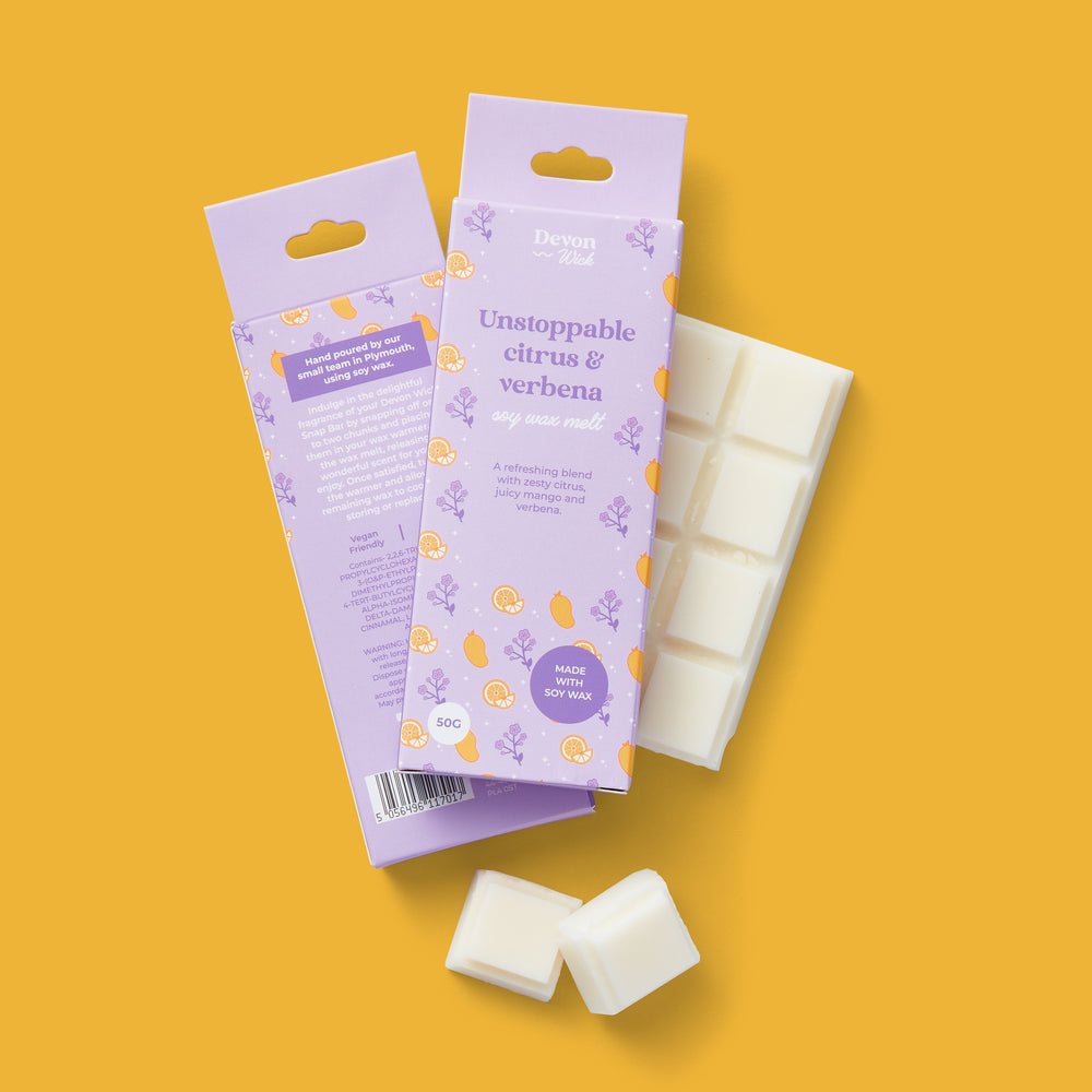 wax bar unstoppable citrus verbena with citrus, mango, and verbena for a refreshing burst