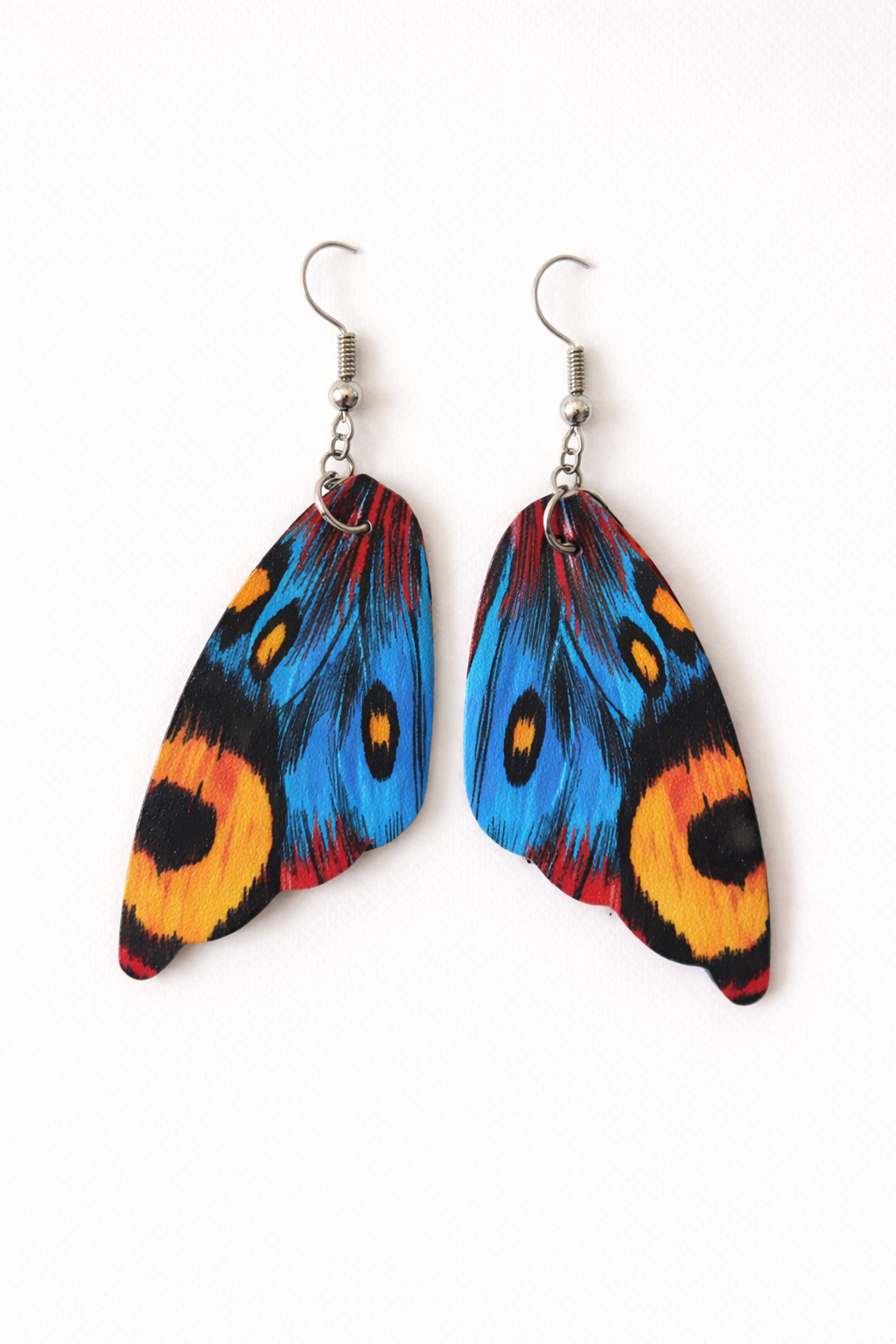 butterfly drop earrings feather style design lightweight elegant nature inspired jewellery