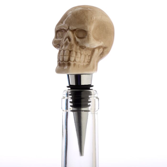 Ceramic Skull Bottle Top Stopper