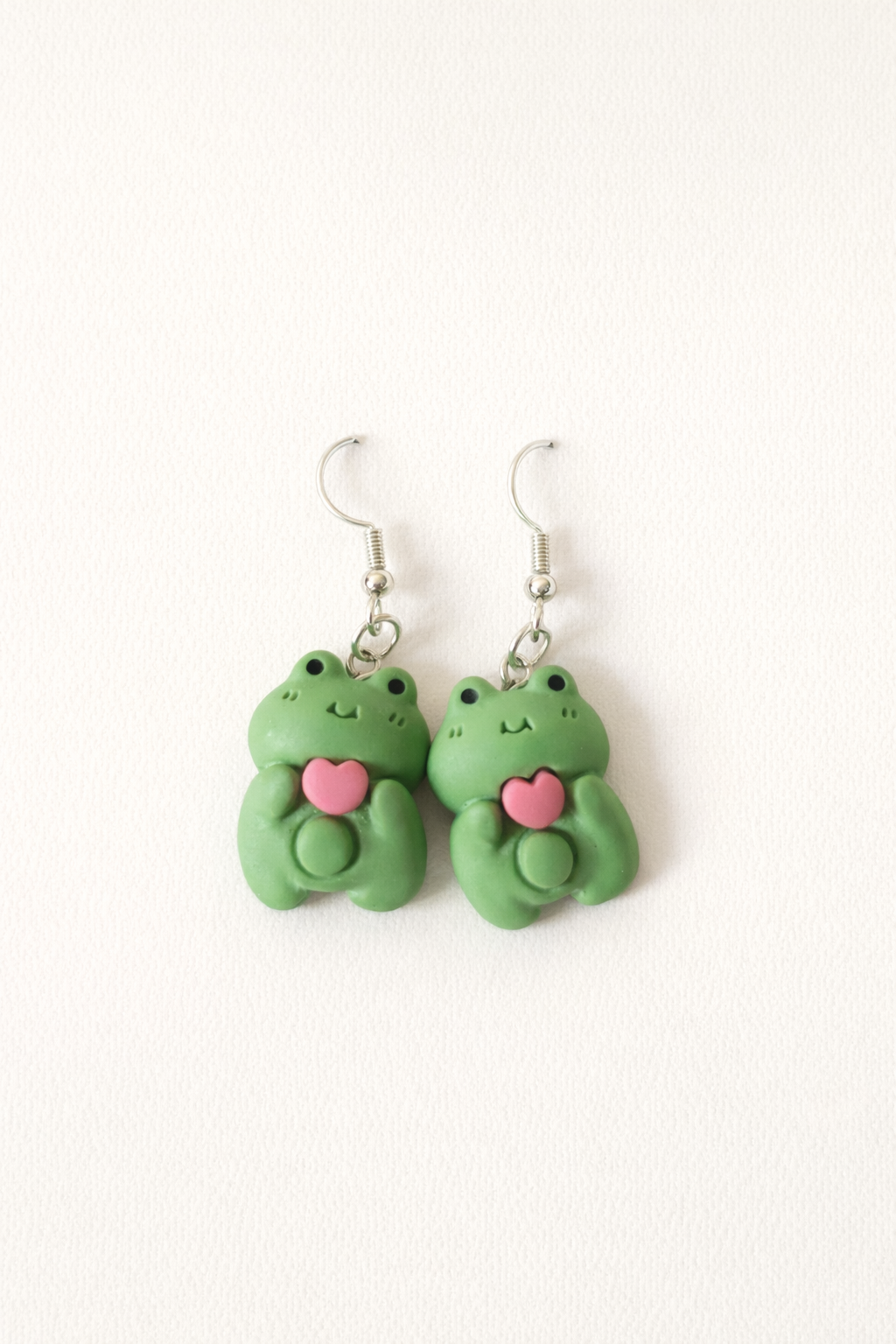 kawaii frog drop earrings cute novelty design playful lightweight everyday statement jewellery