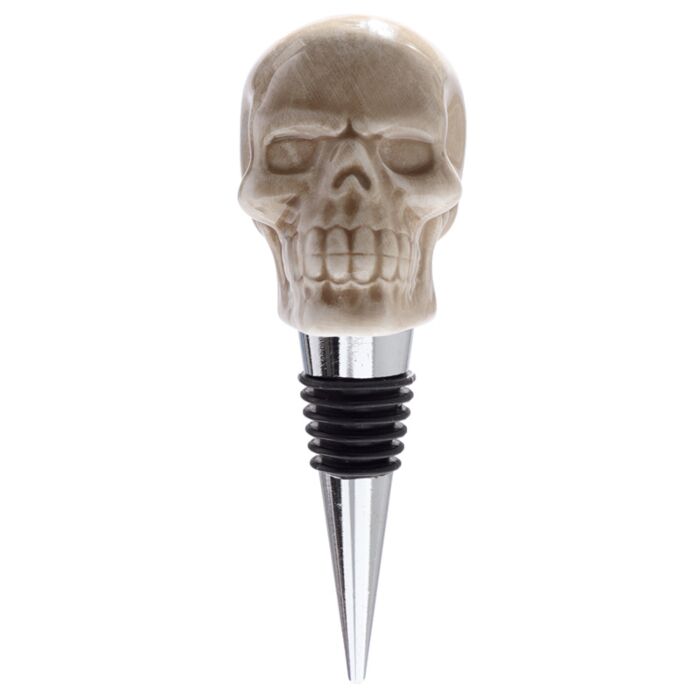 Ceramic Skull Bottle Top Stopper