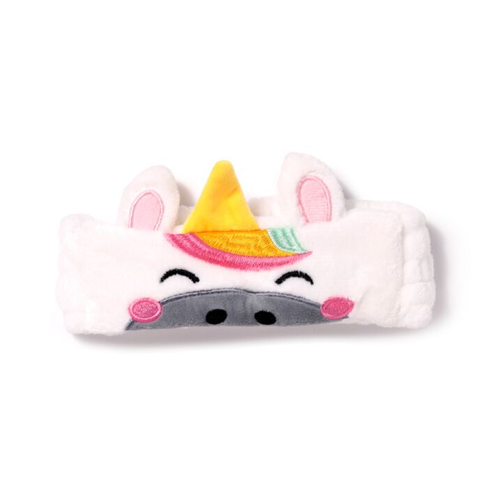 adoracorns astra the unicorn plush beauty headband laid flat showing full shape